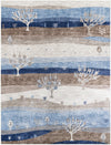 Zagros Shades Collection Area Rug -  Behbahan Rectangle Blue Gray  lifestyle 2