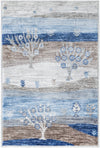 Zagros Shades Collection Area Rug -  Behbahan Rectangle Blue Gray Main