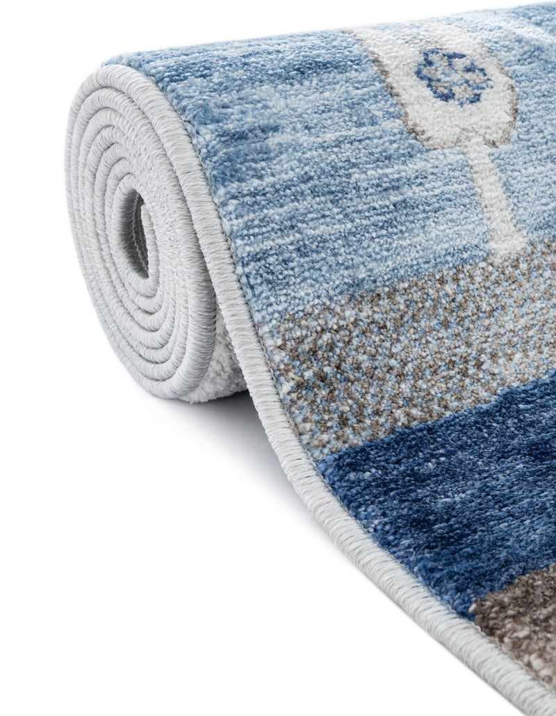 Zagros Shades Collection Area Rug -  Behbahan Rectangle Blue Gray  lifestyle 12