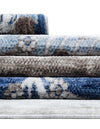 Zagros Shades Collection Area Rug -  Behbahan Rectangle Blue Gray  lifestyle 14