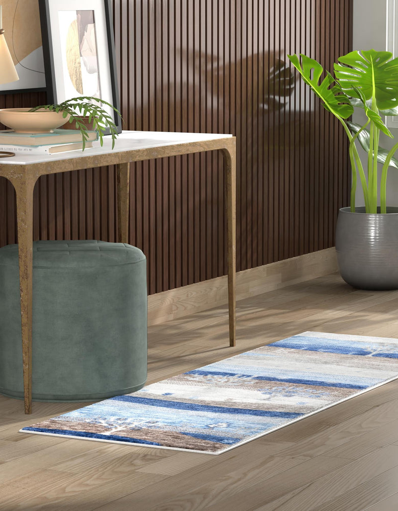 Zagros Shades Collection Area Rug -  Behbahan Runner Blue Gray  lifestyle 21