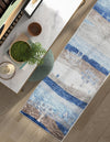 Zagros Shades Collection Area Rug -  Behbahan Runner Blue Gray  lifestyle 24