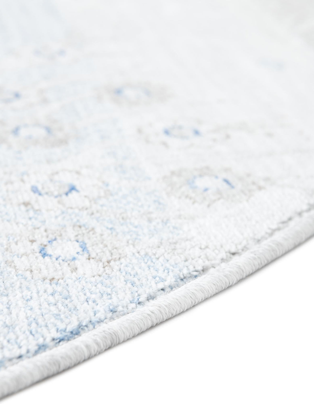 Zagros Shades Collection Area Rug -  Behbahan Round Blue Gray  lifestyle 75