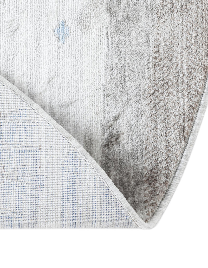 Zagros Shades Collection Area Rug -  Behbahan Round Blue Gray  lifestyle 38