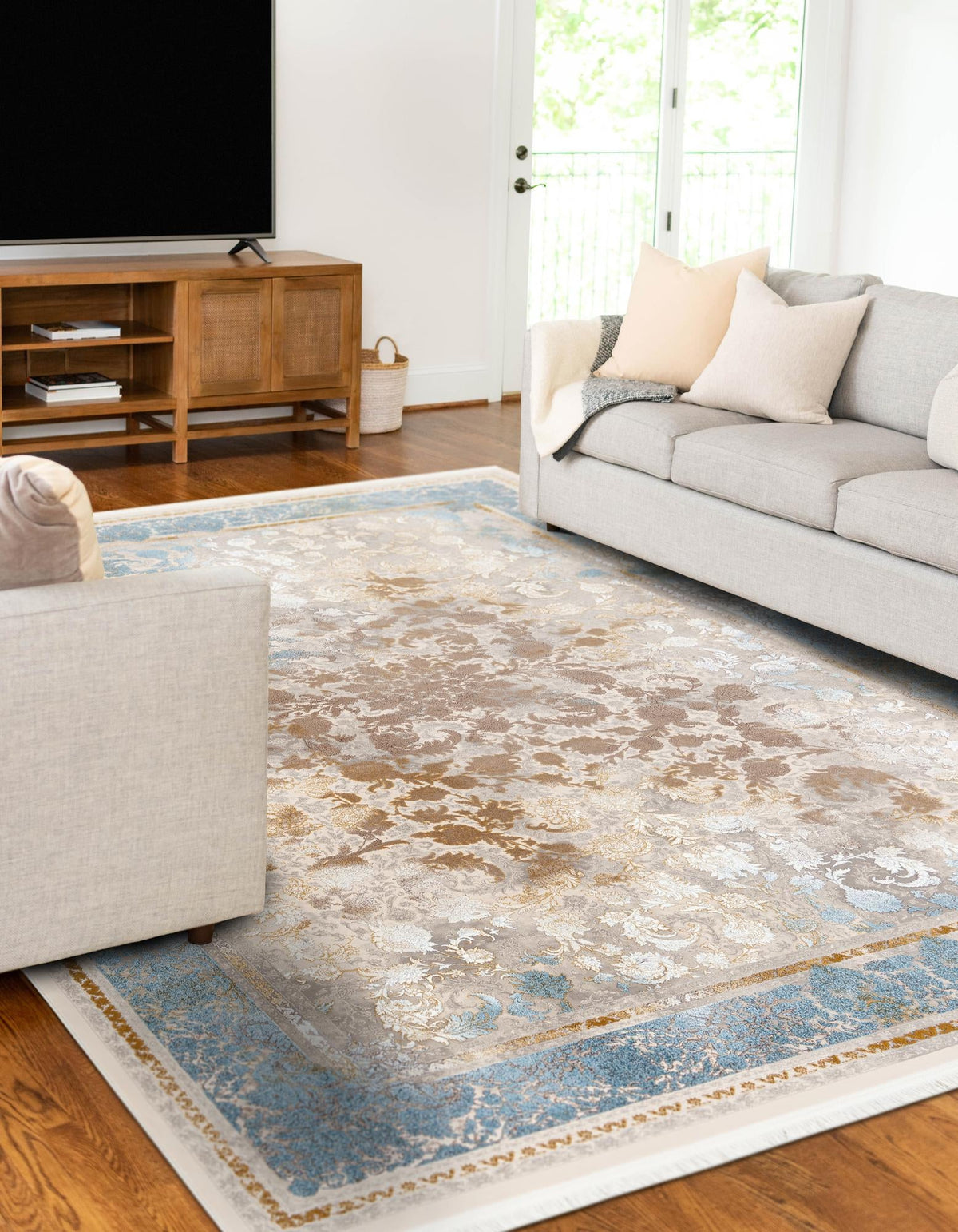 Verona Collection Area Rug - Milan Rectangle Beige  lifestyle 18