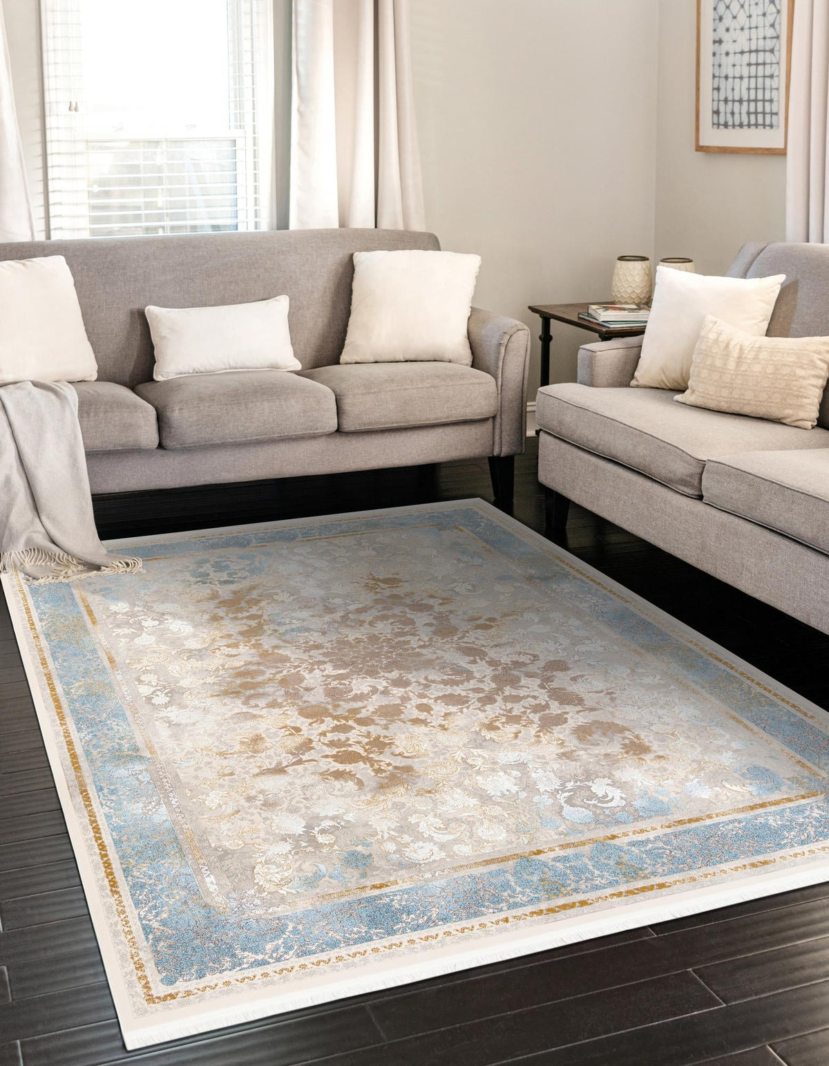 Verona Collection Area Rug - Milan Rectangle Beige  lifestyle 20