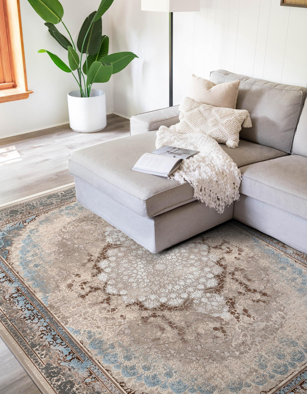 Verona Collection Area Rug - Venice Rectangle Beige  lifestyle 2