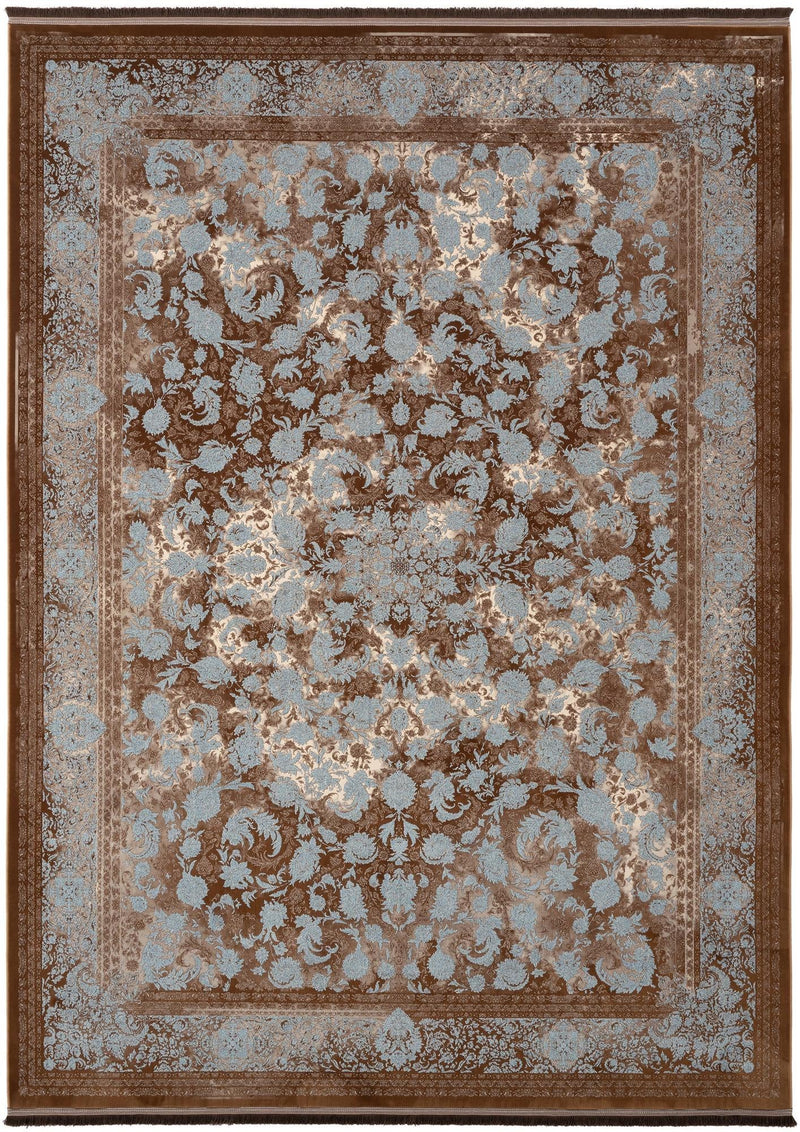 Verona Collection Area Rug - Milan Rectangle Brown  lifestyle 2