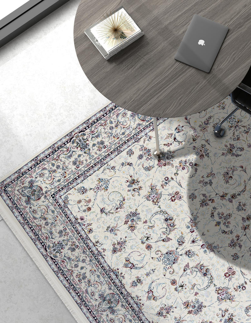 Antalya Collection Area Rug - Kemer Rectangle Ivory  lifestyle 12