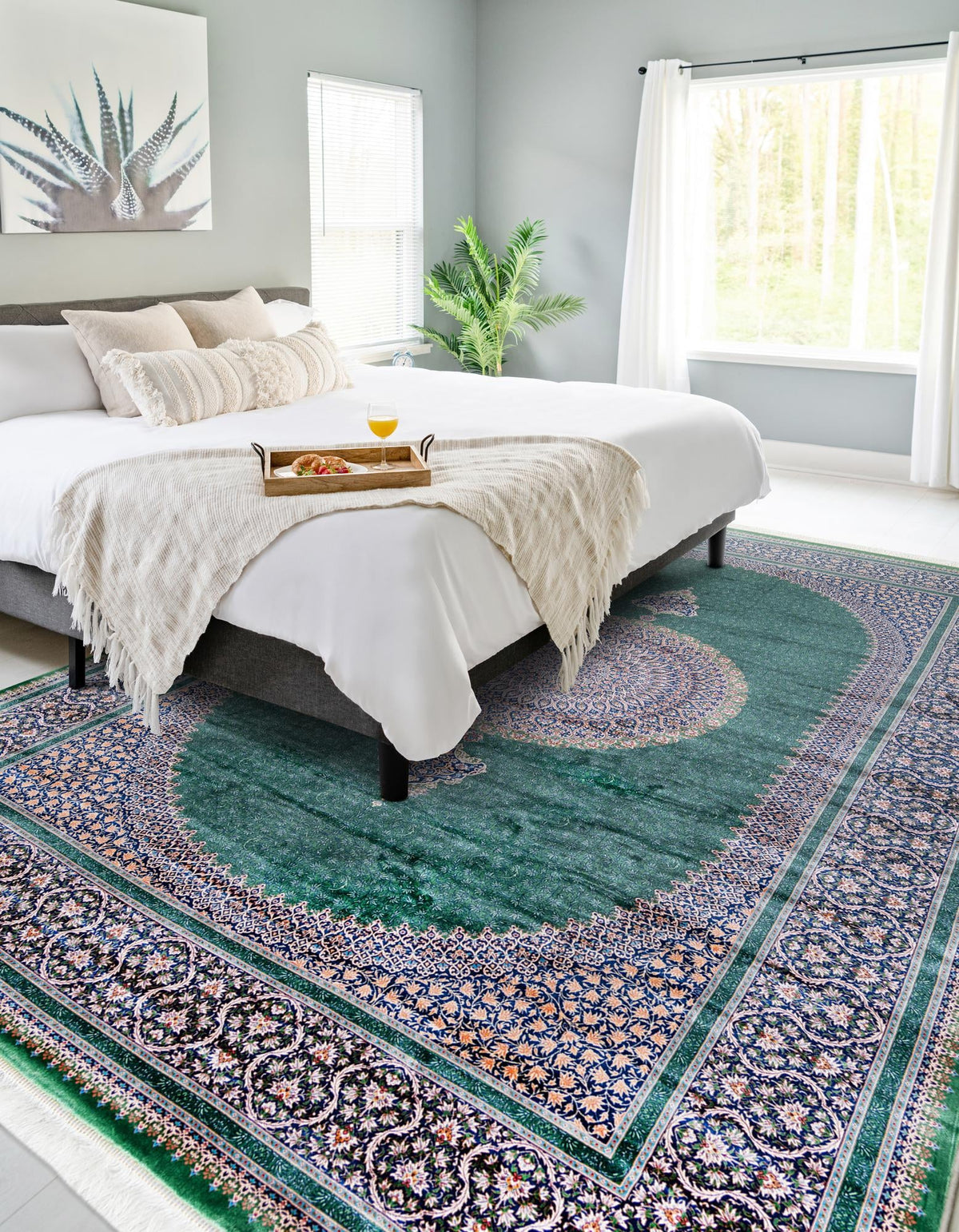 Calliope Collection Area Rug -  Delphi Rectangle Green  lifestyle 12