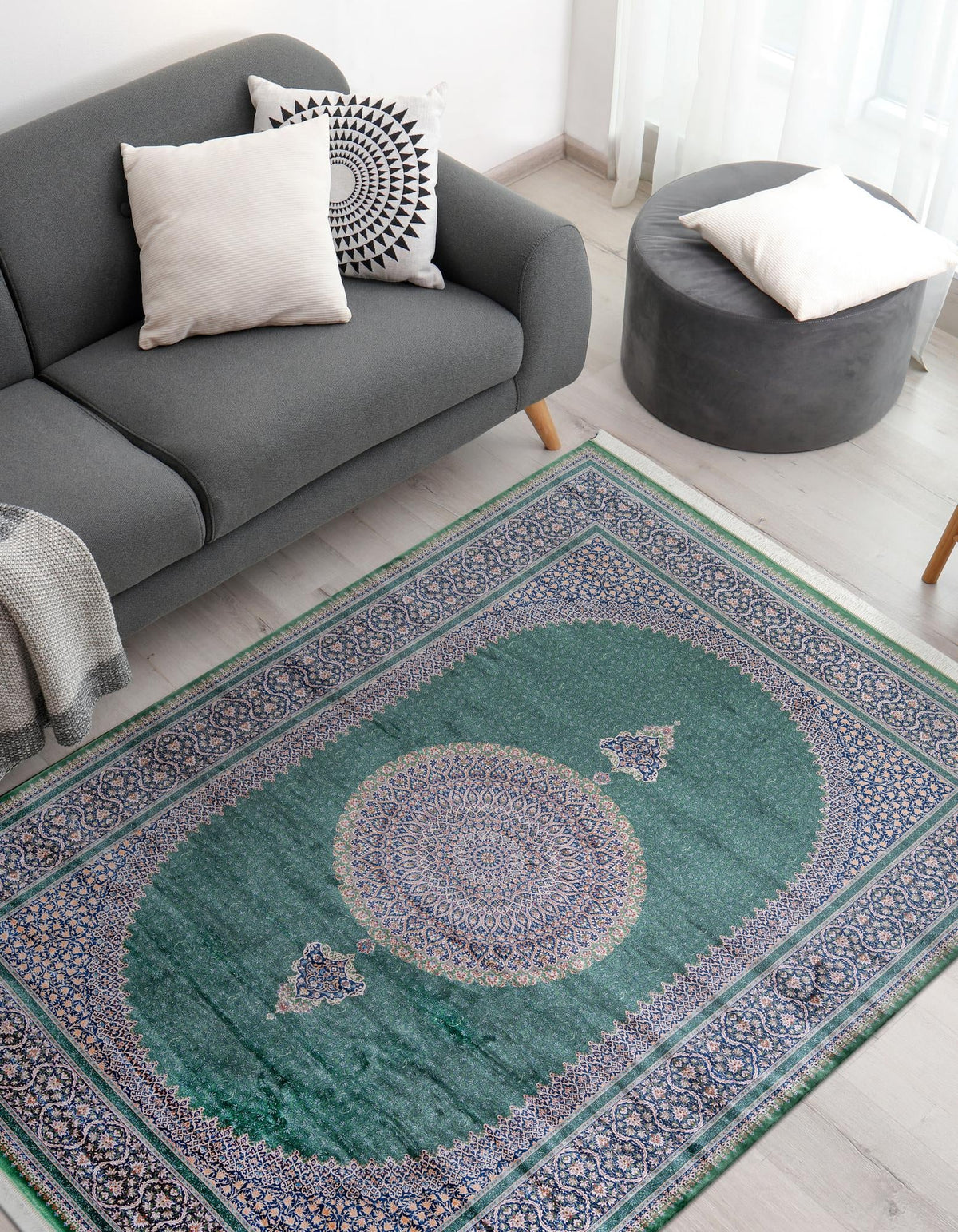 Calliope Collection Area Rug -  Delphi Rectangle Green  lifestyle 20