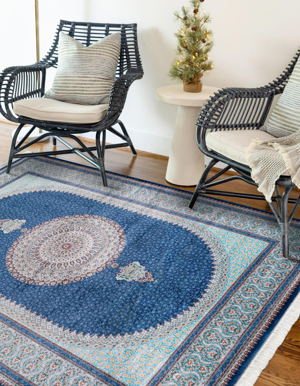 Calliope Collection Area Rug -  Delphi Rectangle Blue  lifestyle 5