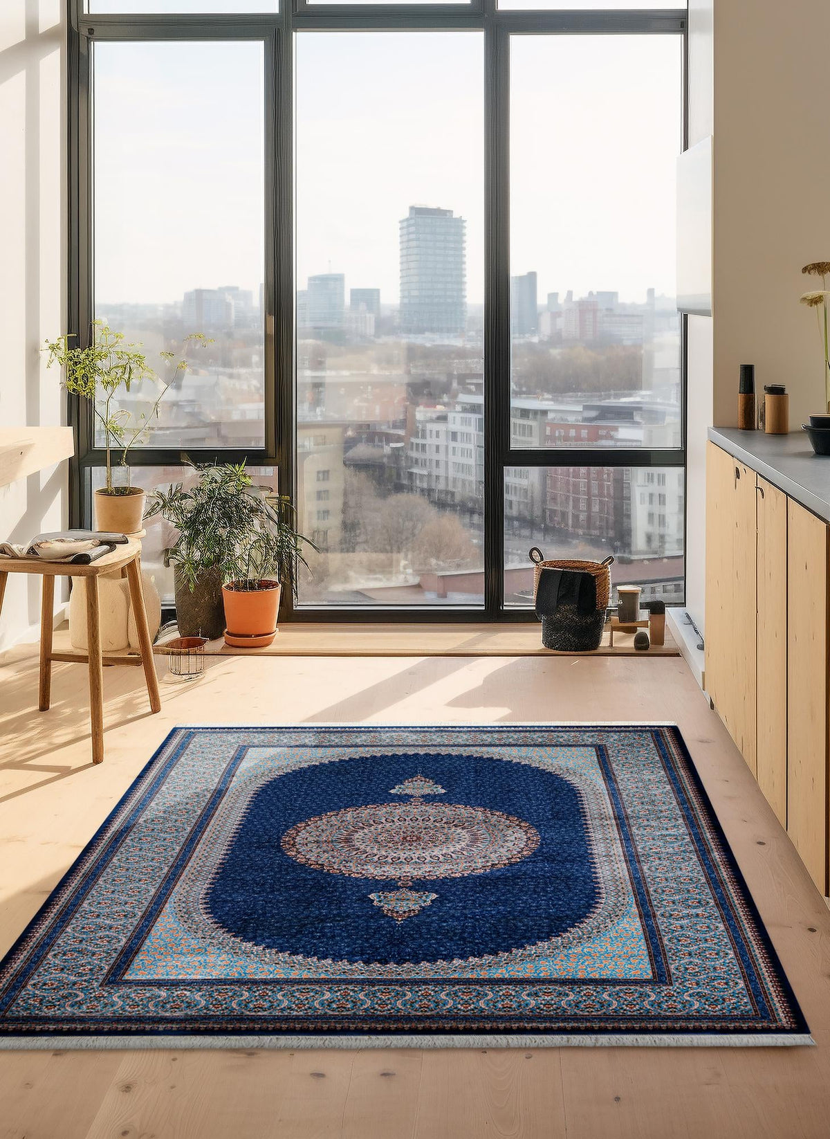 Calliope Collection Area Rug -  Delphi Rectangle Blue  lifestyle 13