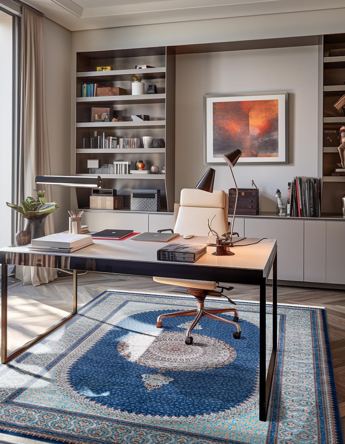 Calliope Collection Area Rug -  Delphi Rectangle Blue  lifestyle 19