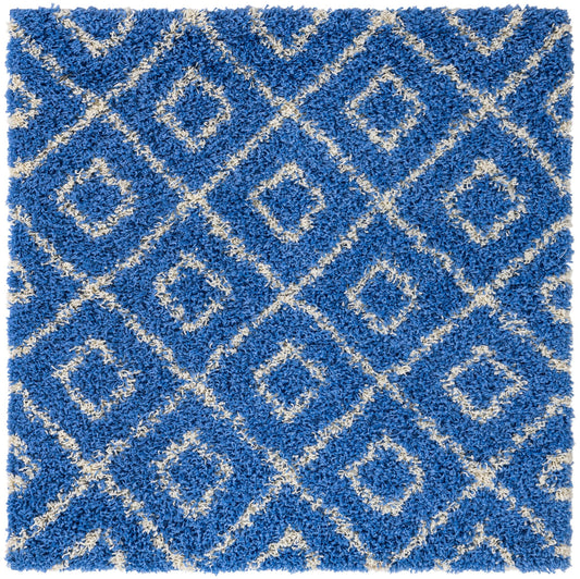 Lattice Loft Shag Collection Area Rug - Soho (Periwinkle.Blue) Square Periwinkle.Blue Main