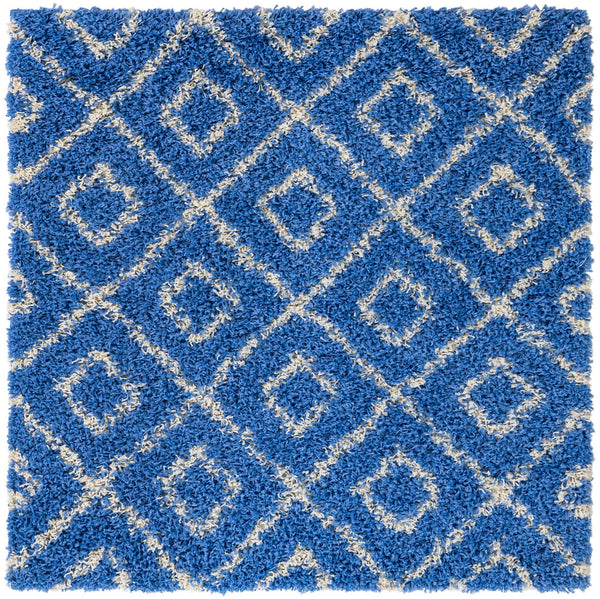 Lattice Loft Shag Collection Area Rug - Soho (Periwinkle.Blue) Square Periwinkle.Blue Main