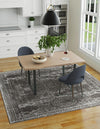 Dover Terrace Collection Area Rug -  Lagoon (Dark Gray) Square Dark Gray  lifestyle 24