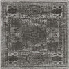 Dover Terrace Collection Area Rug -  Lagoon (Dark Gray) Square Dark Gray Main