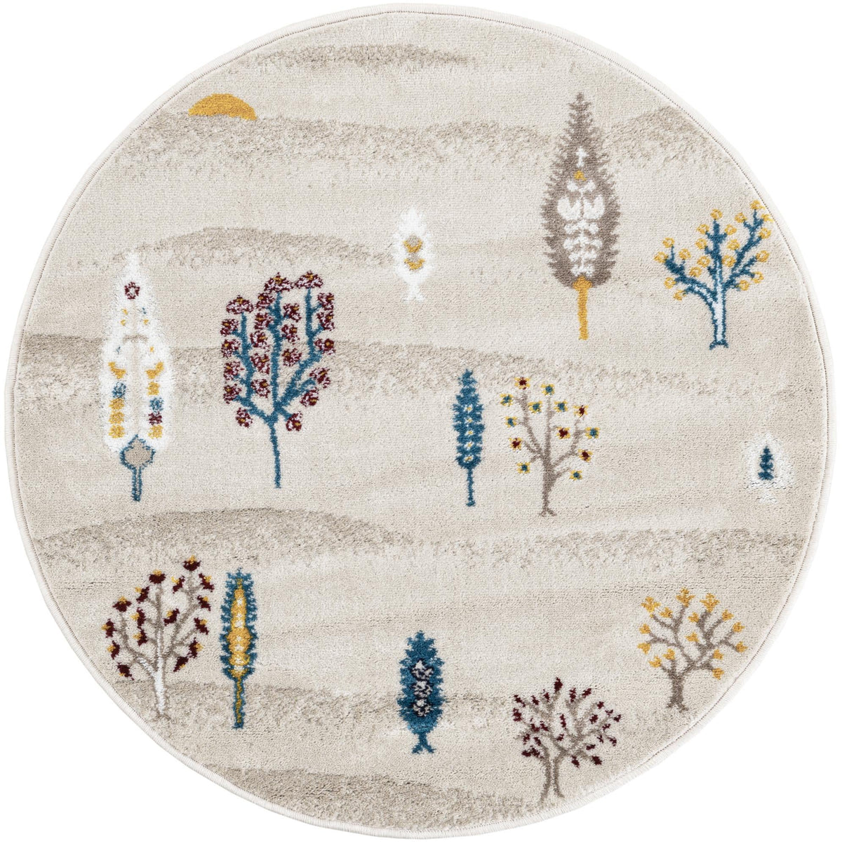 Coastal Haven Collection Area Rug -  Surfside Round Ivory  lifestyle 42