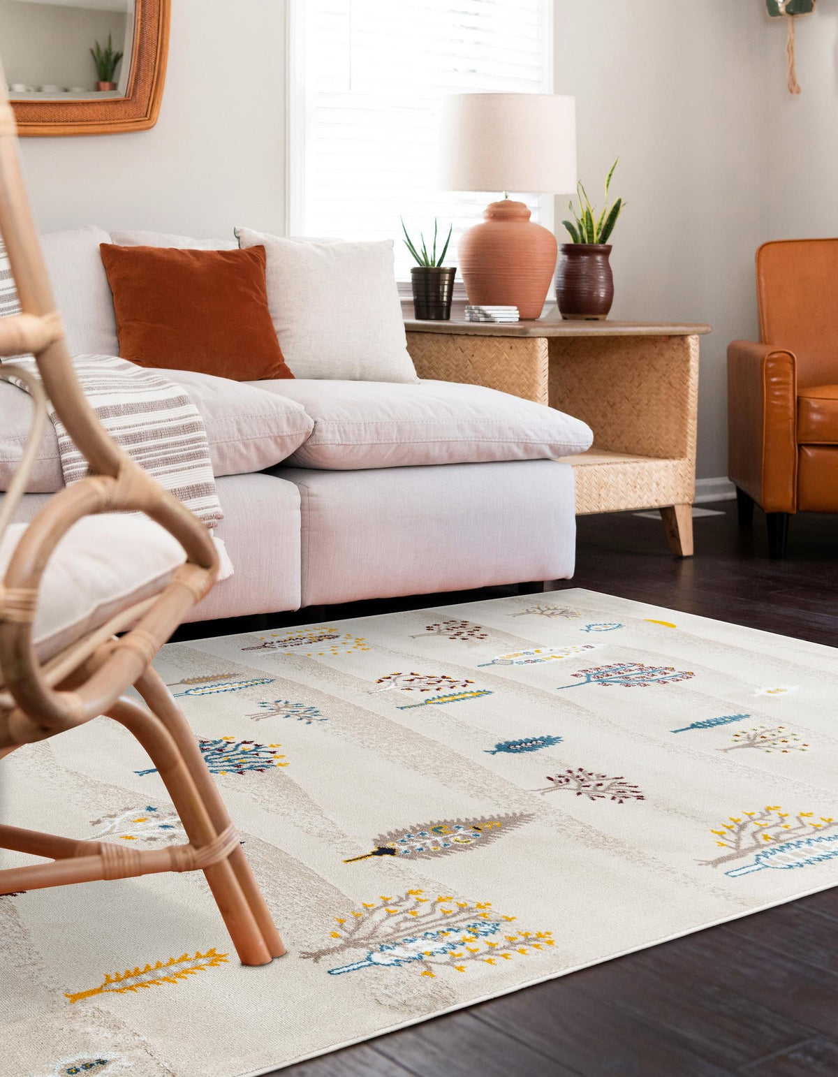 Coastal Haven Collection Area Rug -  Surfside Rectangle Ivory  lifestyle 8