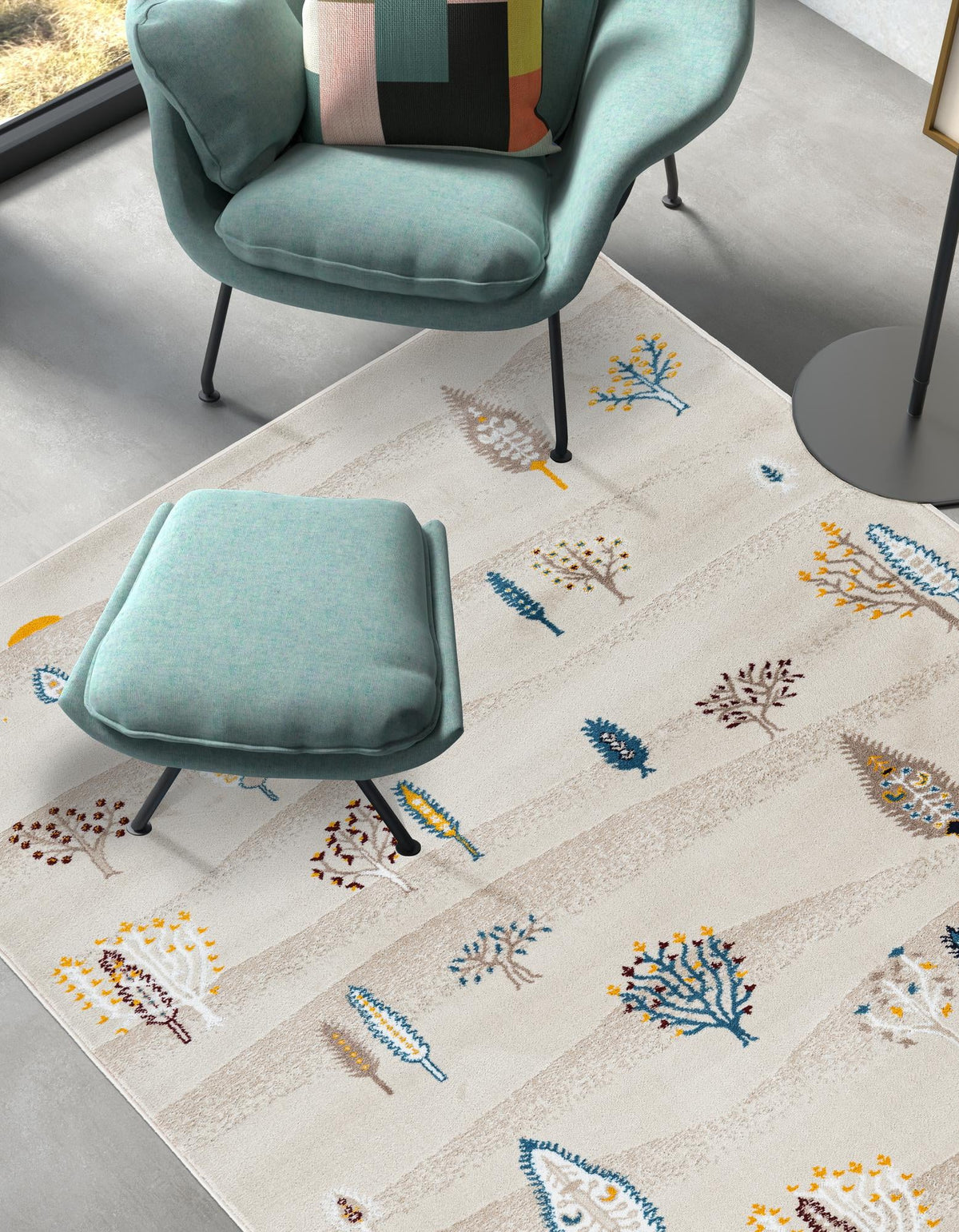 Coastal Haven Collection Area Rug -  Surfside Rectangle Ivory  lifestyle 11
