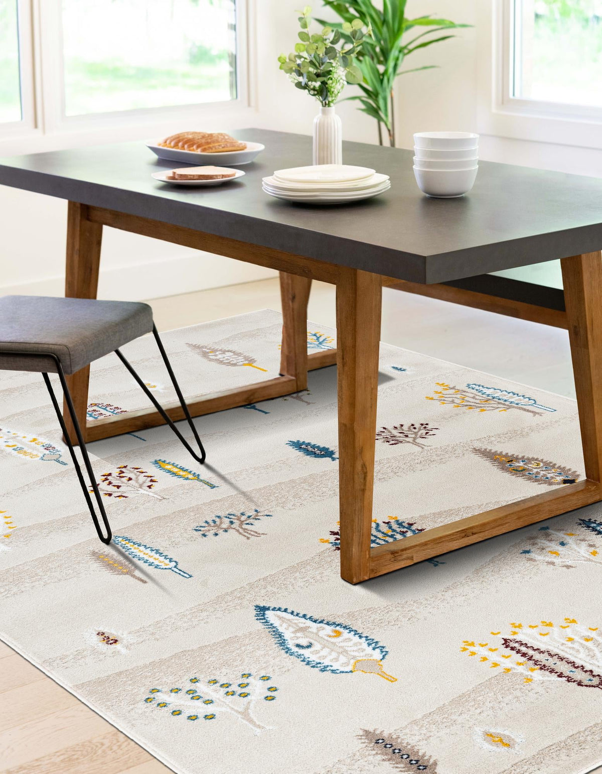 Coastal Haven Collection Area Rug -  Surfside Rectangle Ivory  lifestyle 12