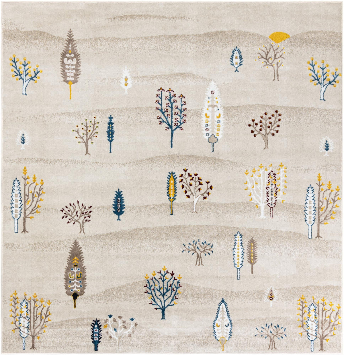 Coastal Haven Collection Area Rug -  Surfside Square Ivory  lifestyle 43