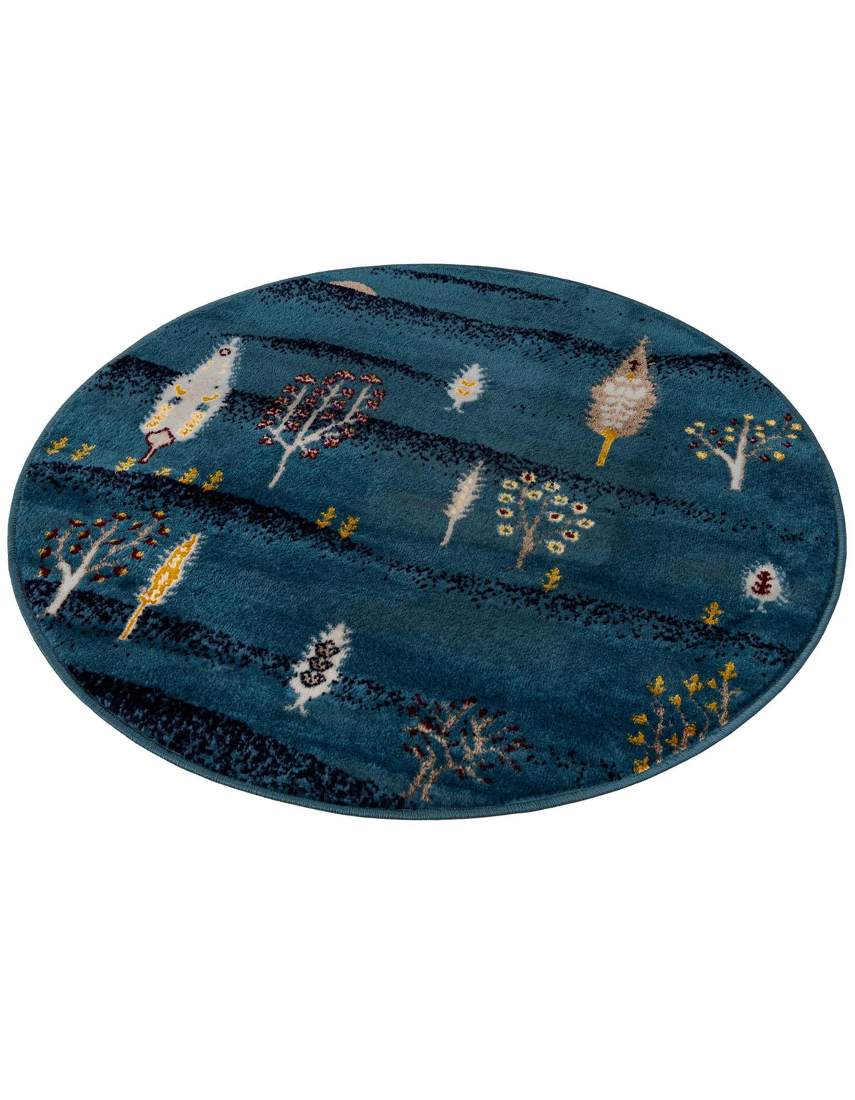 Coastal Haven Collection Area Rug -  Surfside Round Blue  lifestyle 52