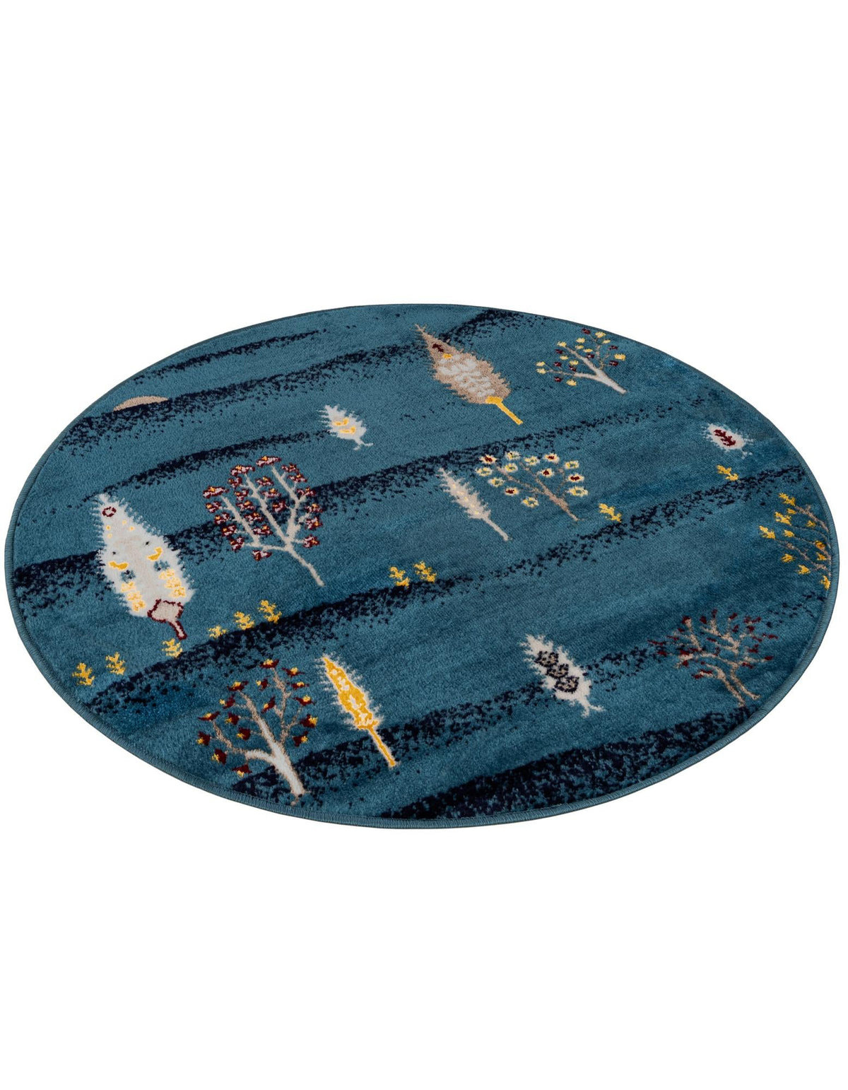 Coastal Haven Collection Area Rug -  Surfside Round Blue  lifestyle 53