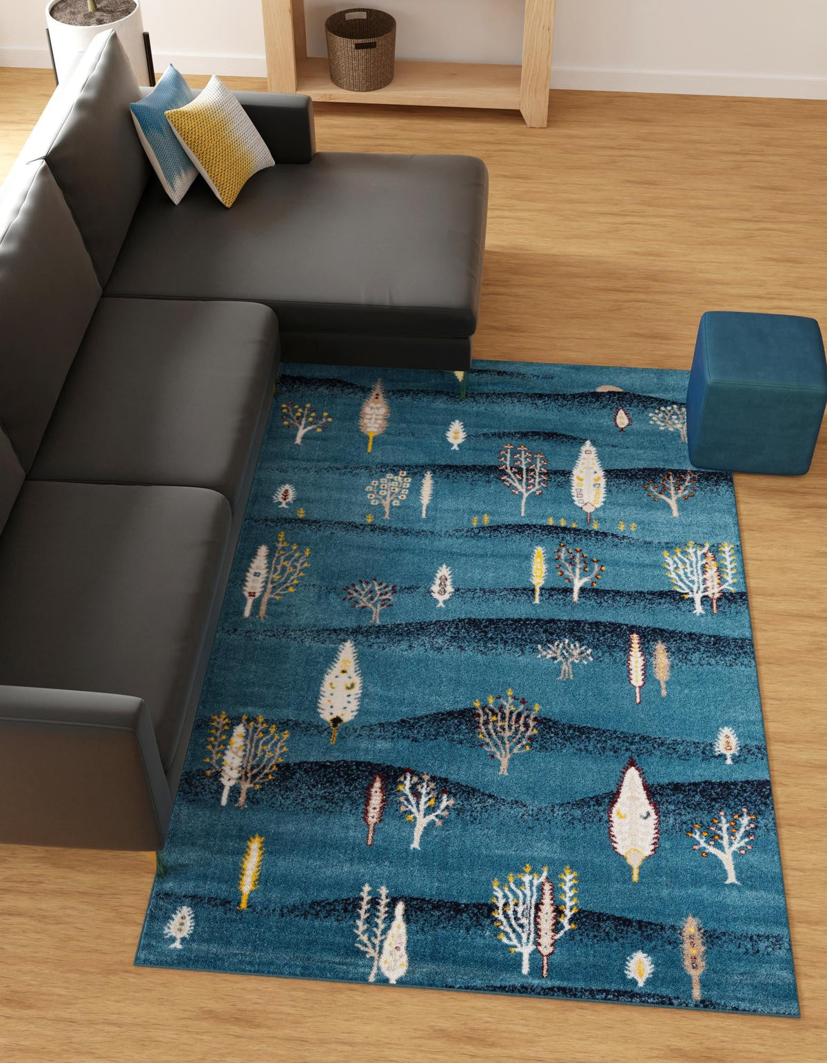 Coastal Haven Collection Area Rug -  Surfside Rectangle Blue  lifestyle 3
