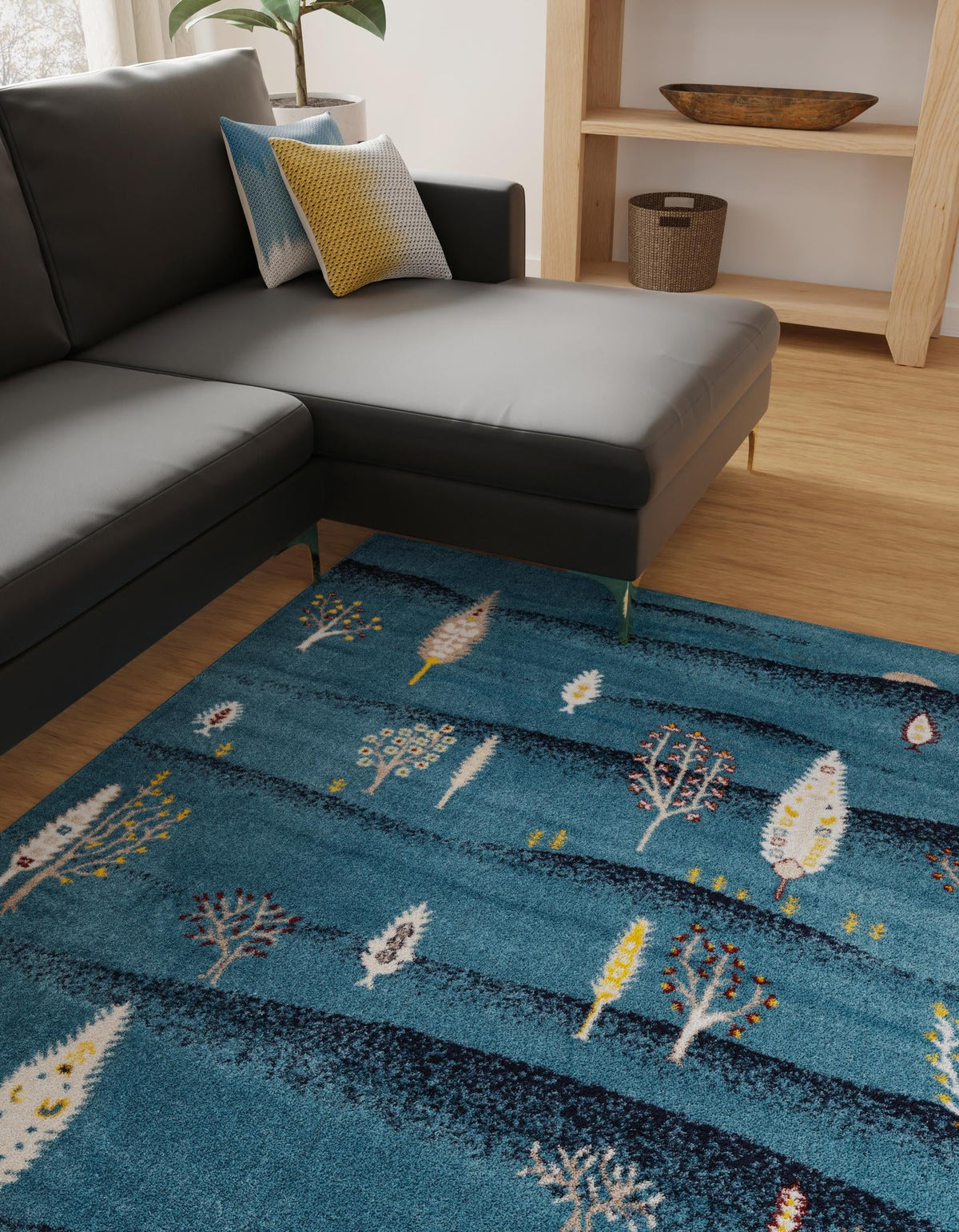 Coastal Haven Collection Area Rug -  Surfside Rectangle Blue  lifestyle 7