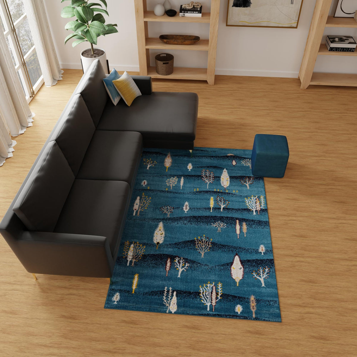 Coastal Haven Collection Area Rug -  Surfside Rectangle Blue  lifestyle 37