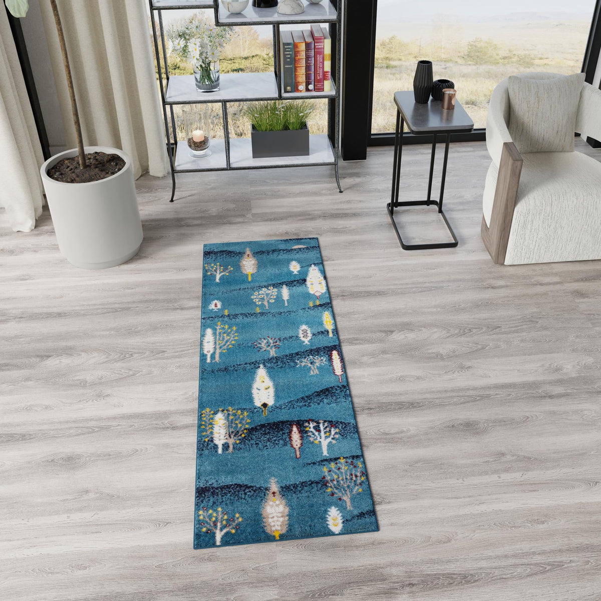 Coastal Haven Collection Area Rug -  Surfside Runner Blue  lifestyle 92