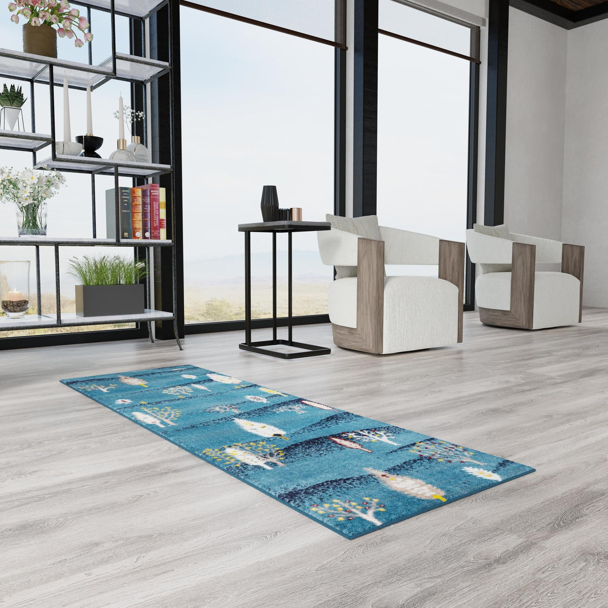 Coastal Haven Collection Area Rug -  Surfside Runner Blue  lifestyle 94