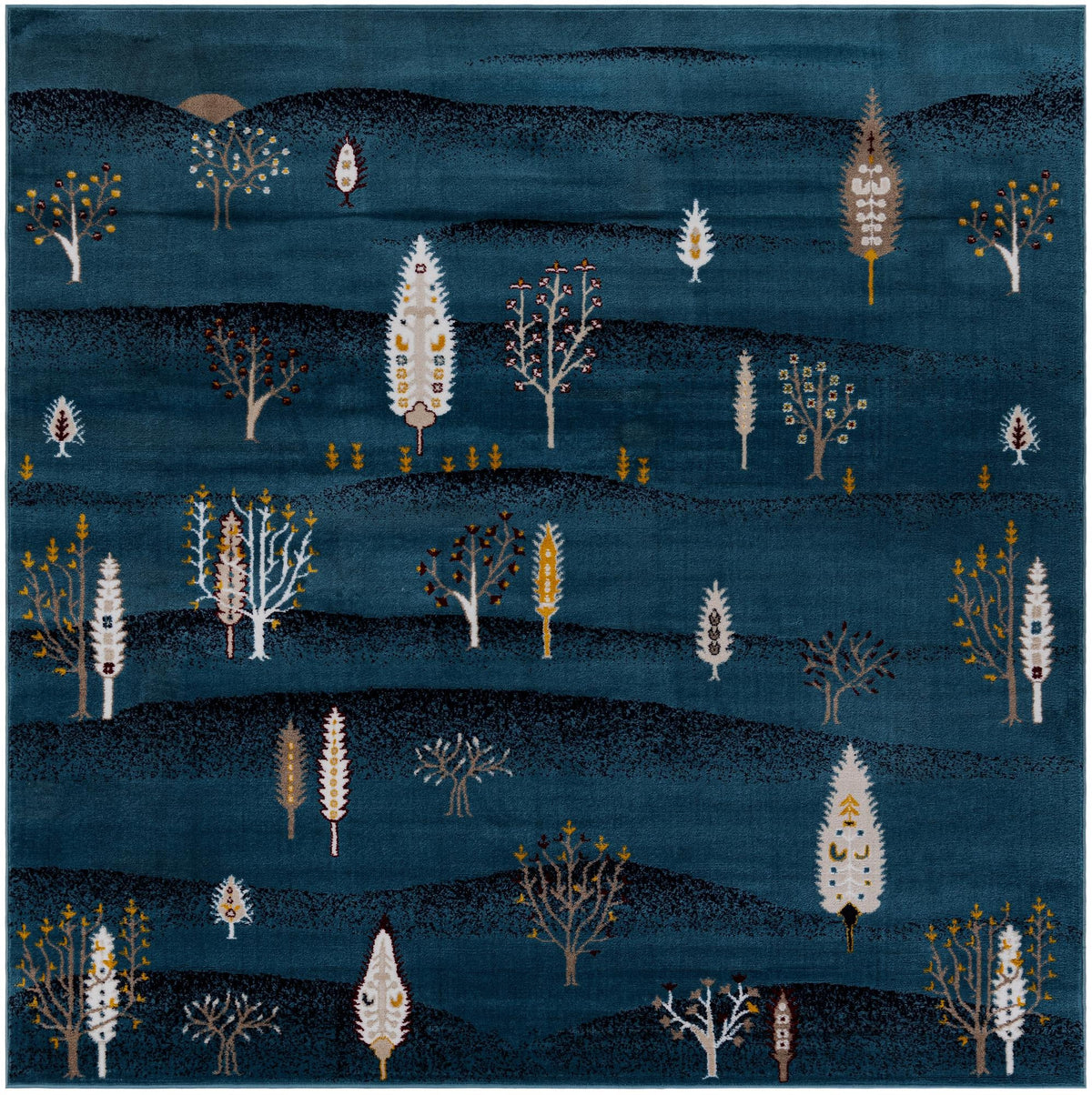 Coastal Haven Collection Area Rug -  Surfside Square Blue  lifestyle 86