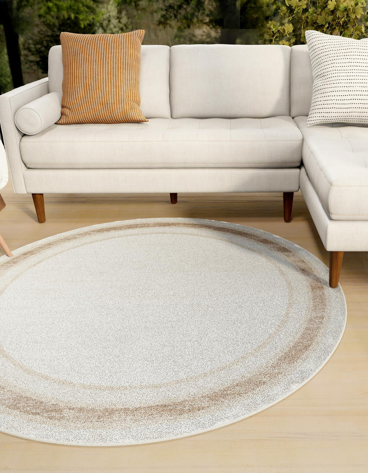 Coastal Haven Collection Area Rug -  Mariner Round Ivory  lifestyle 24