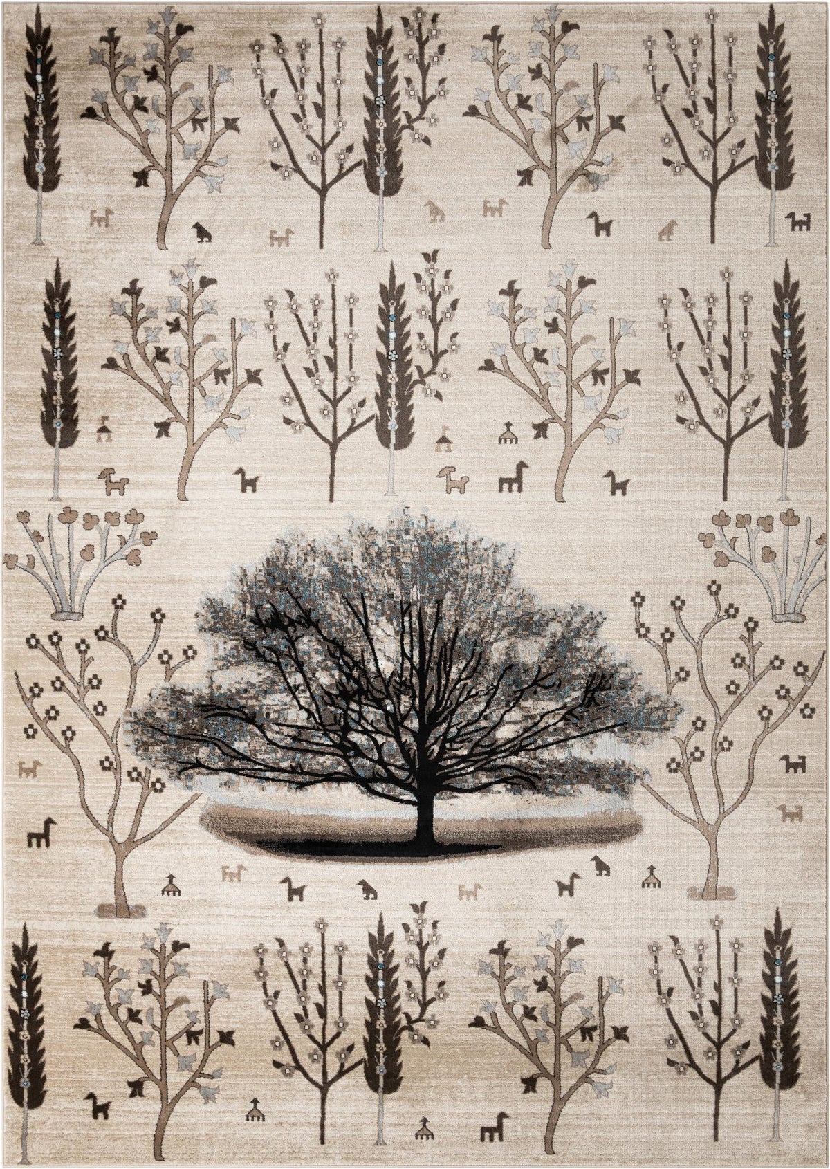 Coastal Haven Collection Area Rug -  Coastline Rectangle Beige Main