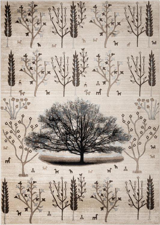 Coastal Haven Collection Area Rug -  Coastline Rectangle Beige Main