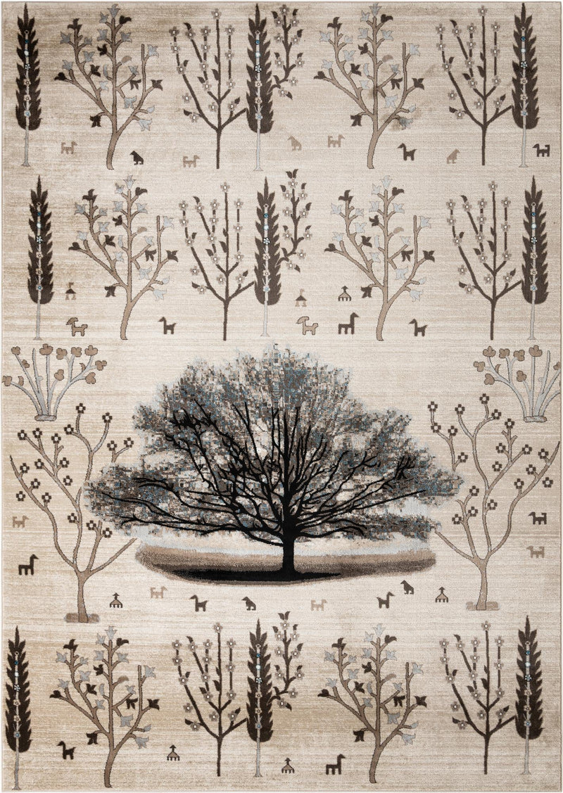 Coastal Haven Collection Area Rug -  Coastline Rectangle Beige Main
