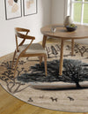 Coastal Haven Collection Area Rug -  Coastline Round Beige  lifestyle 29