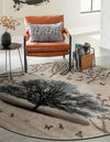 Coastal Haven Collection Area Rug -  Coastline Round Beige  lifestyle 36