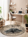 Coastal Haven Collection Area Rug -  Coastline Round Beige  lifestyle 40