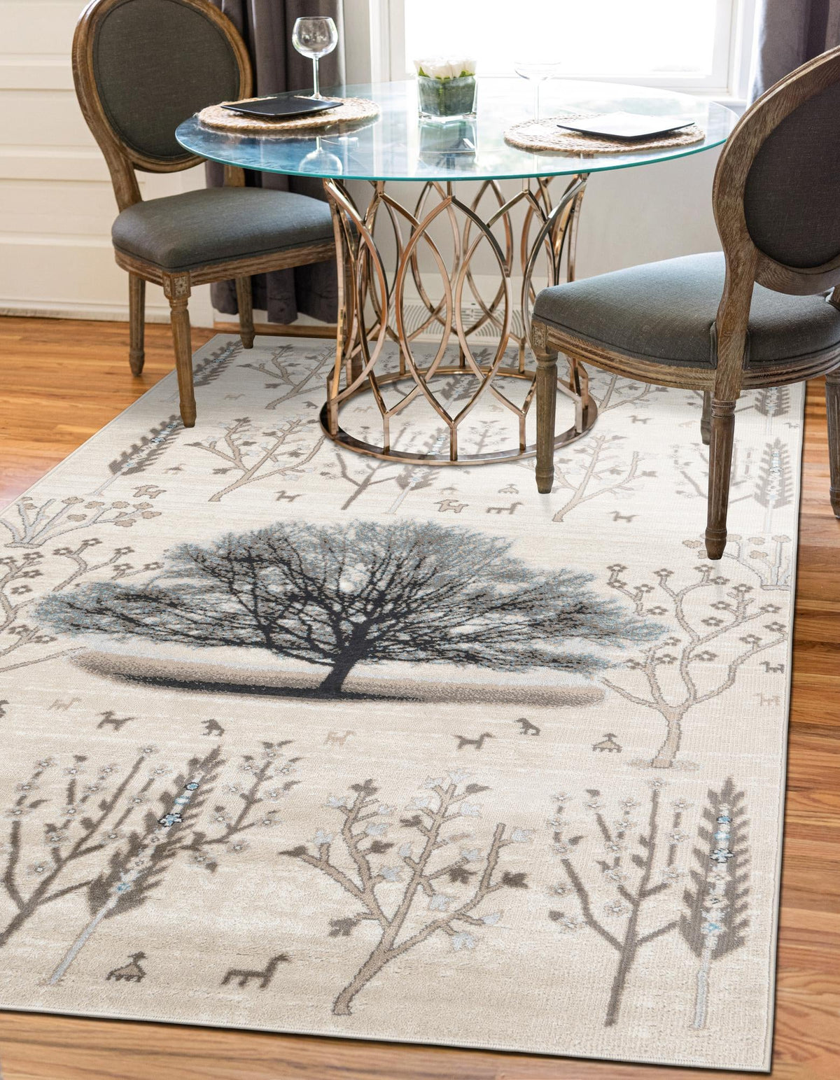 Coastal Haven Collection Area Rug -  Coastline Rectangle Beige  lifestyle 5