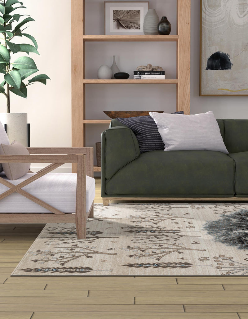 Coastal Haven Collection Area Rug -  Coastline Rectangle Beige  lifestyle 7