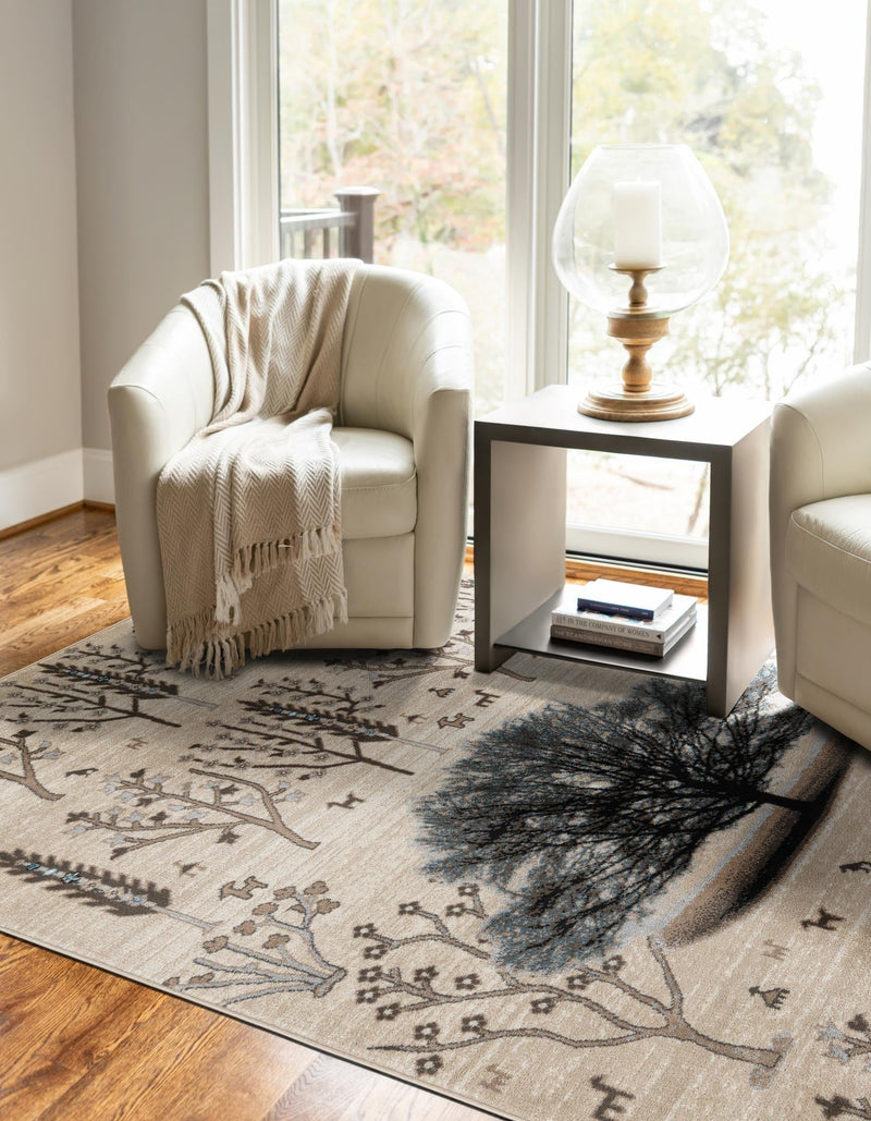 Coastal Haven Collection Area Rug -  Coastline Rectangle Beige  lifestyle 10