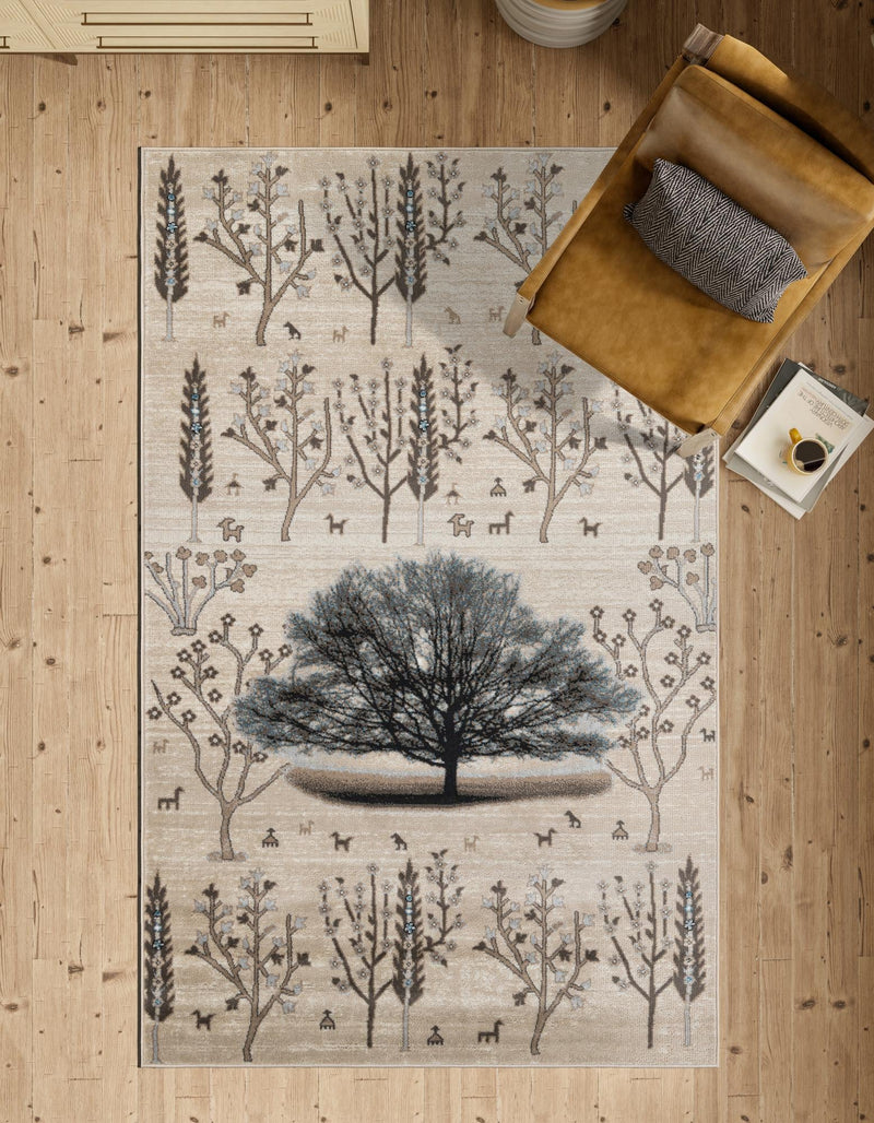 Coastal Haven Collection Area Rug -  Coastline Rectangle Beige  lifestyle 21