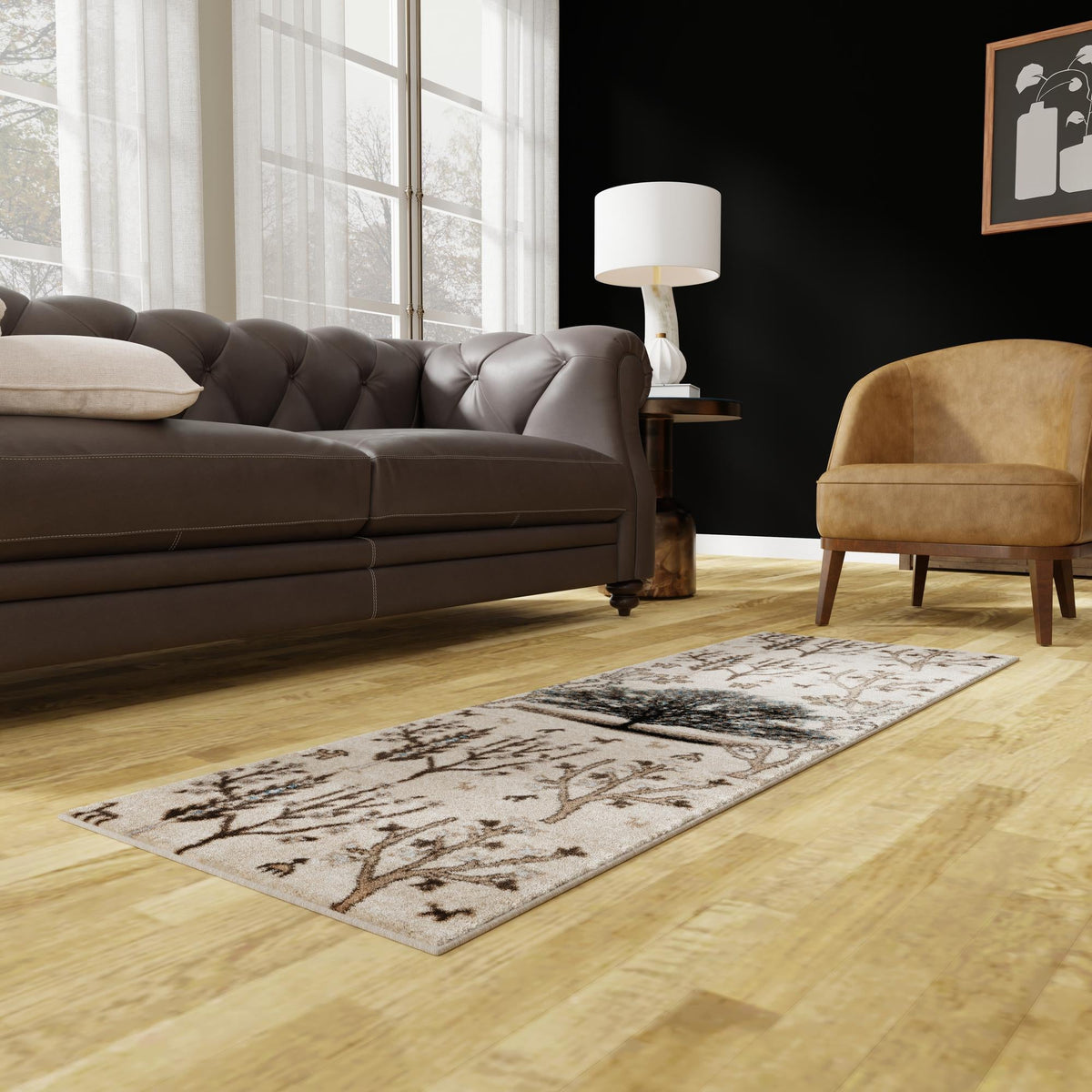Coastal Haven Collection Area Rug -  Coastline Runner Beige  lifestyle 80