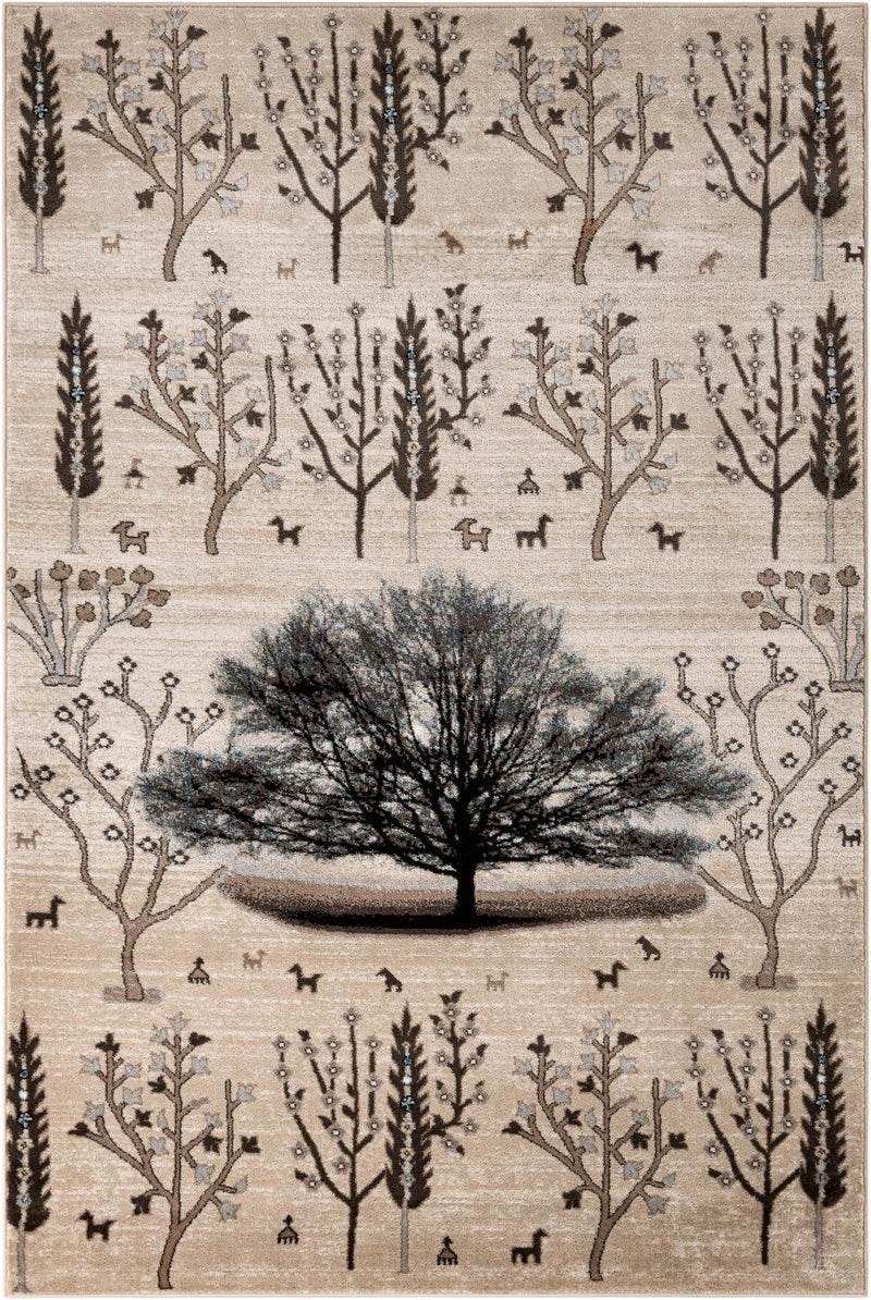 Coastal Haven Collection Area Rug -  Coastline Rectangle Beige  lifestyle 2