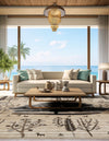 Coastal Haven Collection Area Rug -  Coastline Square Beige  lifestyle 39