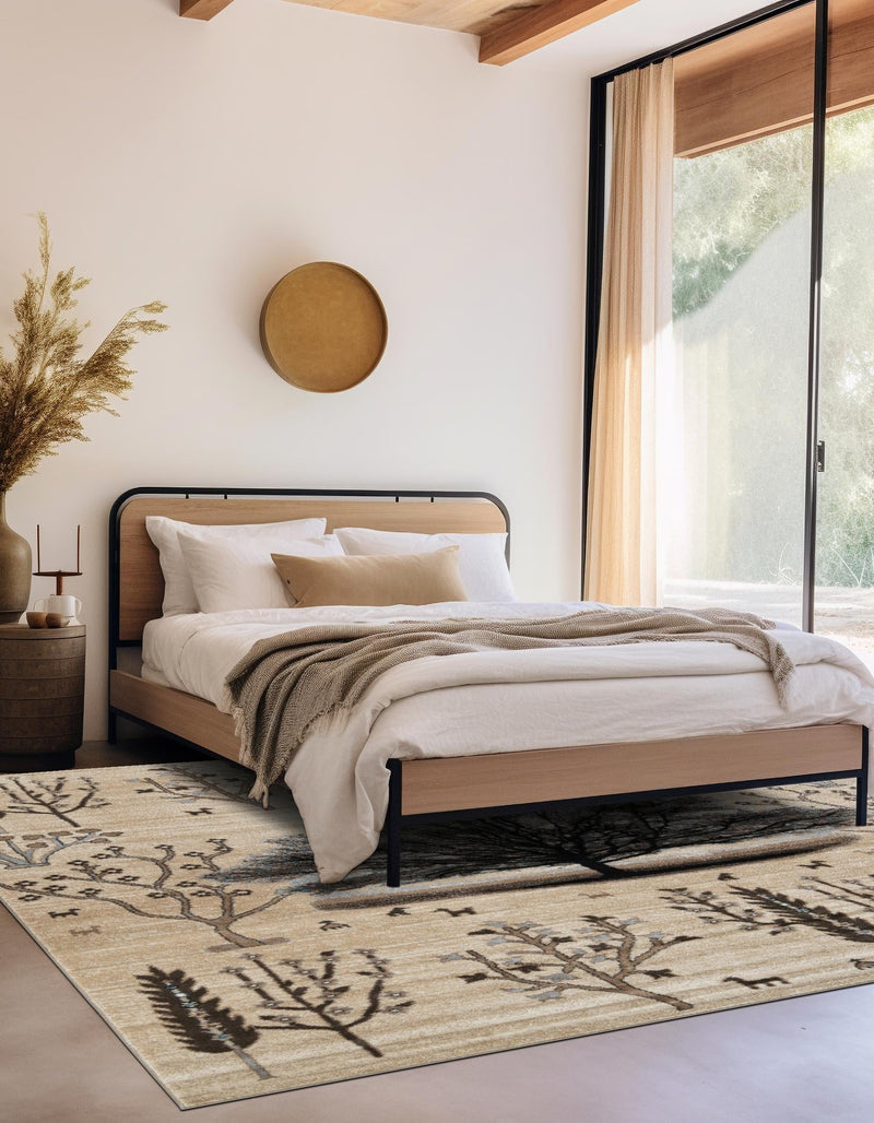 Coastal Haven Collection Area Rug -  Coastline Square Beige  lifestyle 41